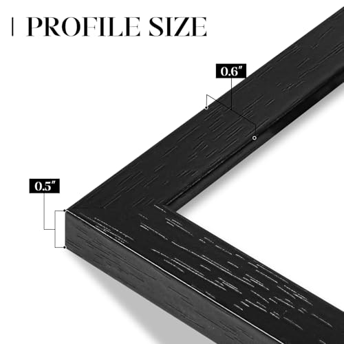 Image of 6 Pack 4x6 Frames, Mat for 3.5x5 Photos, Shatter HD Plexiglass | Removable mat fits two photo sizes, slim frame with stand for horizontal & vertical tabletop & wall mount