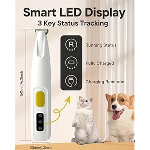 Upgraded-Dog-Paw-Trimmer-with-LED-Light-18mm-Widen-Blade-35dB-Low-Noise-LED-Display-Fully-Waterproof-Rechargeable-Clipper-for-Dogs-Cats-Trimming-Paws-Eyes-Ears-Face-and-Rump - Cucciolini Doodles Upgraded-Dog-Paw-Trimmer-with-LED-Light-18mm-Widen-Blade-35dB-Low-Noise-LED-Display-Fully-Waterproof-Rechargeable-Clipper-for-Dogs-Cats-Trimming-Paws-Eyes-Ears-Face-and-Rump