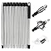 KOKOWOO 12FT Light Bulb Changer for High Ceilings and Recessed Lights，Extending Light Bulb Changing Pole with Baskets and Suction Cup, High Reach Light Bulb Changer Removal Tool for Household, black