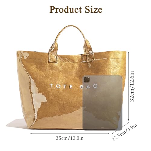 Bolso Tote de PVC impermeable para mujer miniatura 3