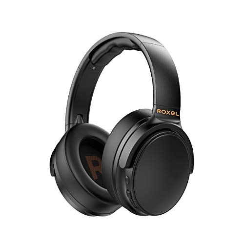 Roxel H500BT Wireless Over Ear Headphones with Microphone, Quick USB Charging with 15 Hours Battery Life, Compatible with Android and IOS Devices, Answer Incoming Calls, Black Roxel H500BT Wireless Over Ear Headphones with Microphone, Quick USB Charging with 15 Hours Battery Life, Compatible with Android and IOS Devices, Answer Incoming Calls, Black