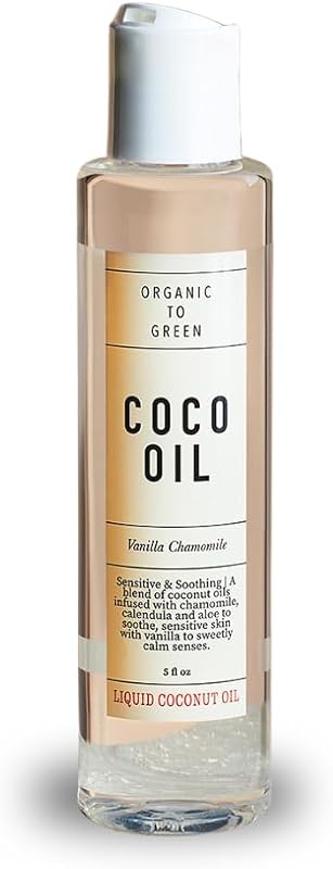 Óleo facial e corporal Organic To Green com coco, baunilha, camomila e aloe vera, 142 g
