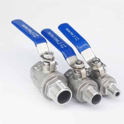 Válvula de bola de 1-1/2" tipo roscada fabricada en acero inoxidable 304 3