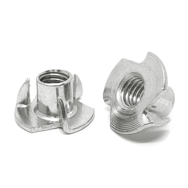 (50 Pieces) 1/4"-20x5/16" 18-8 Stainless Steel 4 Prong T Nuts