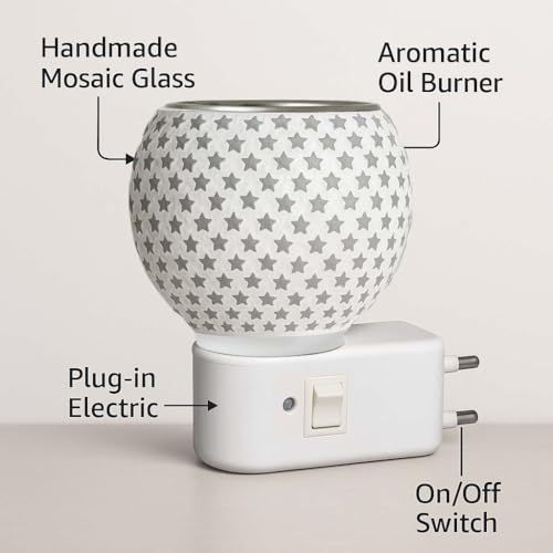 Image of Kapur Dani Camphor Electric Diffuser for Home Fragrance /Office /Kapoordani Light Lamp Multi Functional Essential Oil Camphor /Camphor Burner Diffuser Electrical with On /Off Switch