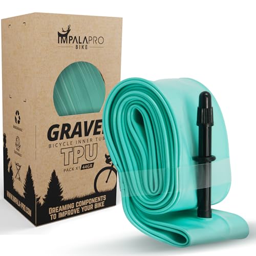 IMPALAPRO - Cámara TPU Gravel 700 x 32-42C Ultraligera 44g válvula Presta 65mm - Camaras de Aire 700 - Camara Bicicleta Gravel 700 - Camara Bici Gravel 700 - Camara Gravel 700 TPU (Gravel 1Pc 65mm)