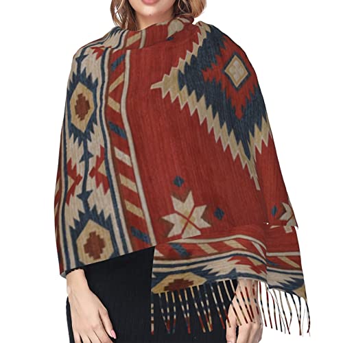 SUYGGCK Southwestern Geometric Native American Soft Blanket Scarf Long Warm Shawl Wraps Cashmere Fringe Scarfs For Women4