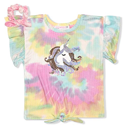 Young Hearts Girls’ T-Shirt And Hair Scrunchie For Toddler, Little And Big Girl – Multicolor Or White Or Pink #TOP13