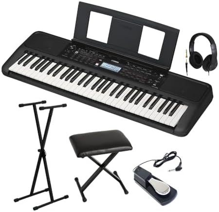 Amazon | YAMAHA PSR-E383 キーボード 61鍵盤 スタンド・イス 
