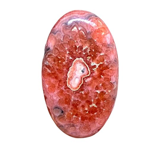 Rhodochrosite naturelle 36x21mm cabochon plat pour sertissage bague facile