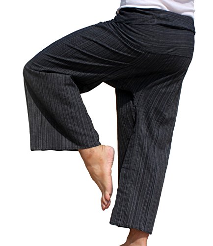 RaanPahMuang Striped Thai Fisherman Pants Men Women Loose Yoga Pirate Harem2