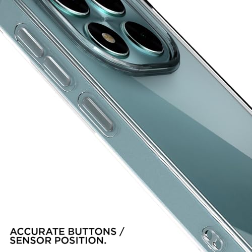 Image of Outlouders Back Cover for Redmi Note 15 Pro 5G Clear Transparent PC + TPU Bumper Case with Raised Edges for Shockproof Protection (Transparent)