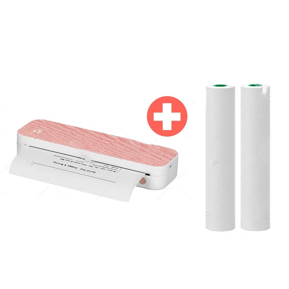 Image of Printer Machine Wireless Portable Thermal Paper for Travel Business Office Work Homework(Pk add 2Rolls 10Year)