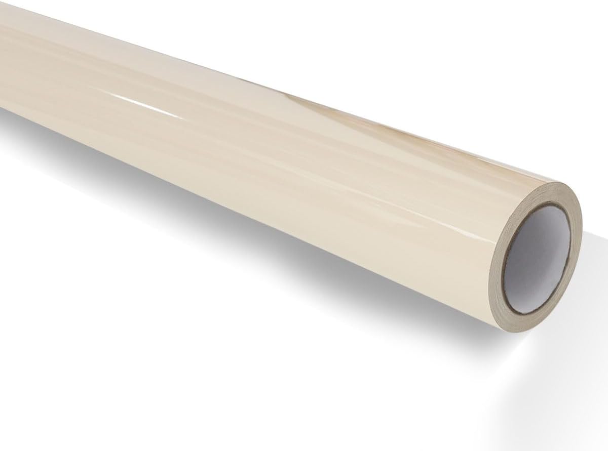 50FT X 5FT Car Wrap Vinyl Film with PET Liner - Low Tack Adhesive, Bubble-Free, Repositionable, Glossy Finish, UV Protection, SUV, Truck (Cottontail Milan)