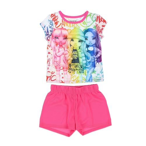 Rainbow High 2 Piece Short Sleepwear Pajama Set for Girls - Karma, Gabriella, Bella - Sizes XS to L
