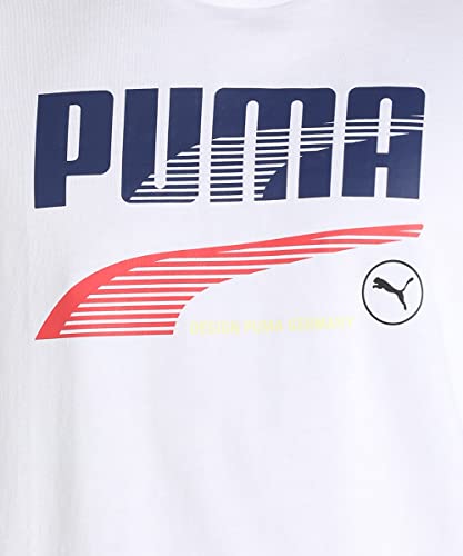 Image of Puma Men's Polyester Letter Print Regular Fit T Shirt