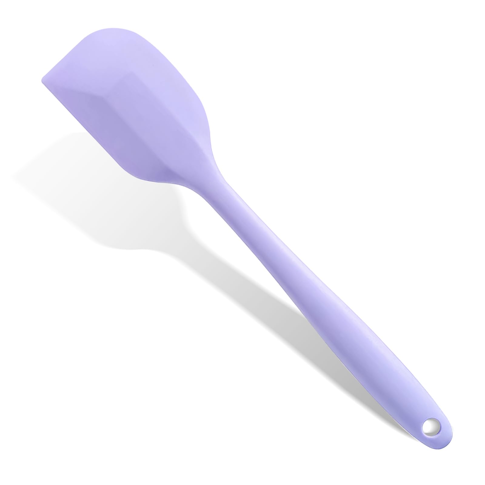 Spatola in gomma viola per uso cucina, spatole in silicone da 27 cm, per cucinare resistenti al calore, piccola spatola da cucina flessibile per pentole antiaderenti da cucina, senza cuciture e