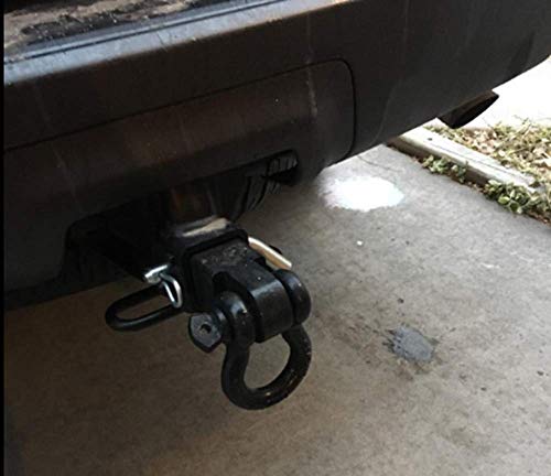 Orion Motor Tech Clevis Shackle Hitch Hook Receiver with 3/4" D Ring Shackle fitting 2" Receiver, 11,000 lbs Capacity Offroad Recovery Tow Trailer Hitch for Trucks and SUV's, Corrosion Resistant