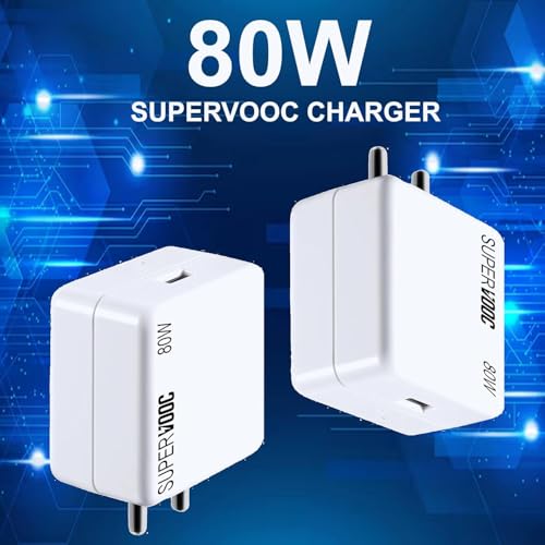 Image of 80W Charger Original 80W Ultra Fast Charger with USB to C Dash SUPERVOOC Cable for Oneplus 12 /12r /11 /11R /10 /10R /9 /9R /Nord 4 / Ce4 / Ce3 / Ce4 Lite 5G and Other Devices