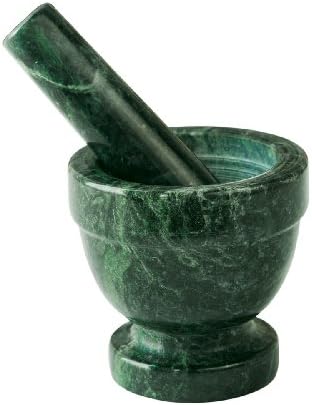Fox Run Marble Mortar and Pestle, Green , 3"