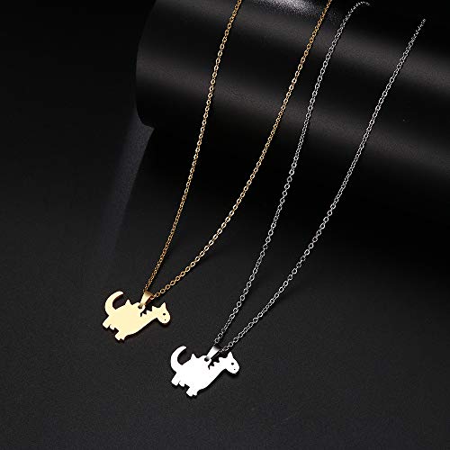 NOUMANDA Stainless Cartoon Dinosaur Necklace Wild Animal Element Minimalist Pendant Jewelry4