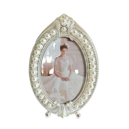 MOBYGKFY Pearl Emperor Retro Péndulo Mesa Marco de Fotos Decoración