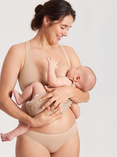 Image of MOMANDA Crossover Nursing Bras for Breastfeeding | Racerback maternity sleep bralettes, Wireless, Comfy, For women