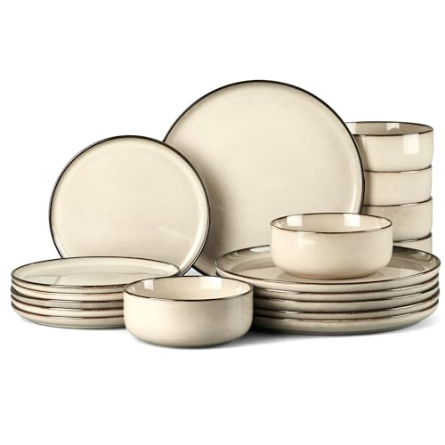 Homikit Geschirr Set 6 Personen, 18-tlg Reaktive Glasur Geschirrset,...