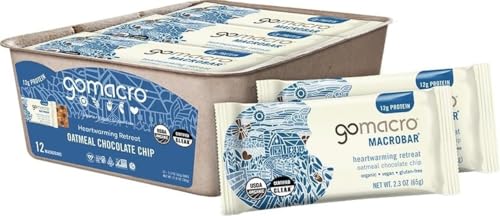 Image of Gomacro, Nutrition Bar Oatmeal Chocolate Chip Organic, 2.3 Ounce (Pack of 144)