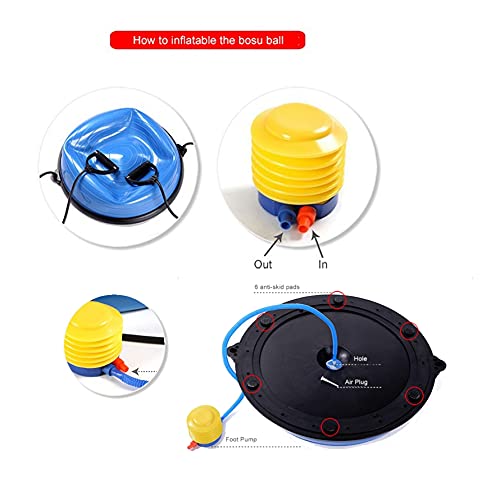Yoga-Ball-Balance-Ball-Balance-Trainer-Half-Ball-with-Resistant-Band-Strength-Exercise-Fitness-Yoga-with-Foot-Pump-for-Gym-Office-Home-Blue
