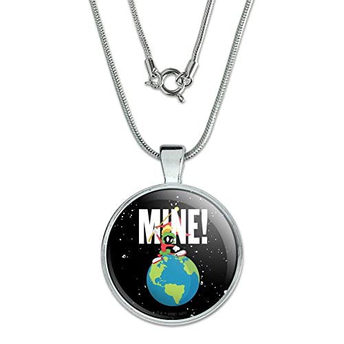 Marvin The Martian Mine Pendant with Sterling Silver Plated Chain