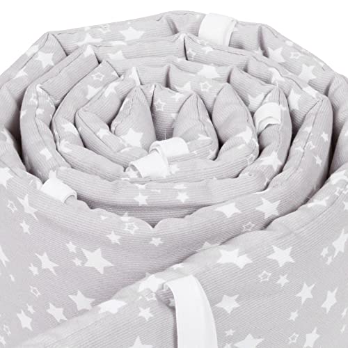 babybay babynest Mesh-Piqué Suitable for Model Original Pearl Grey Stars White, 35 x 5 x 28 cm (Pack of 1) - Image 2