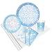 BirthdayExpress Snowflake Winter Wonderland Christmas Party Supplies - Party Pack for 24