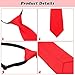TIESOME 2 PCS Ties for Kids Boys Necktie Adjustable, Kids Short Necktie for Boys Ages 2-6 Kid Neckties for Wedding Graduation Cosplay Uniforms(Red)