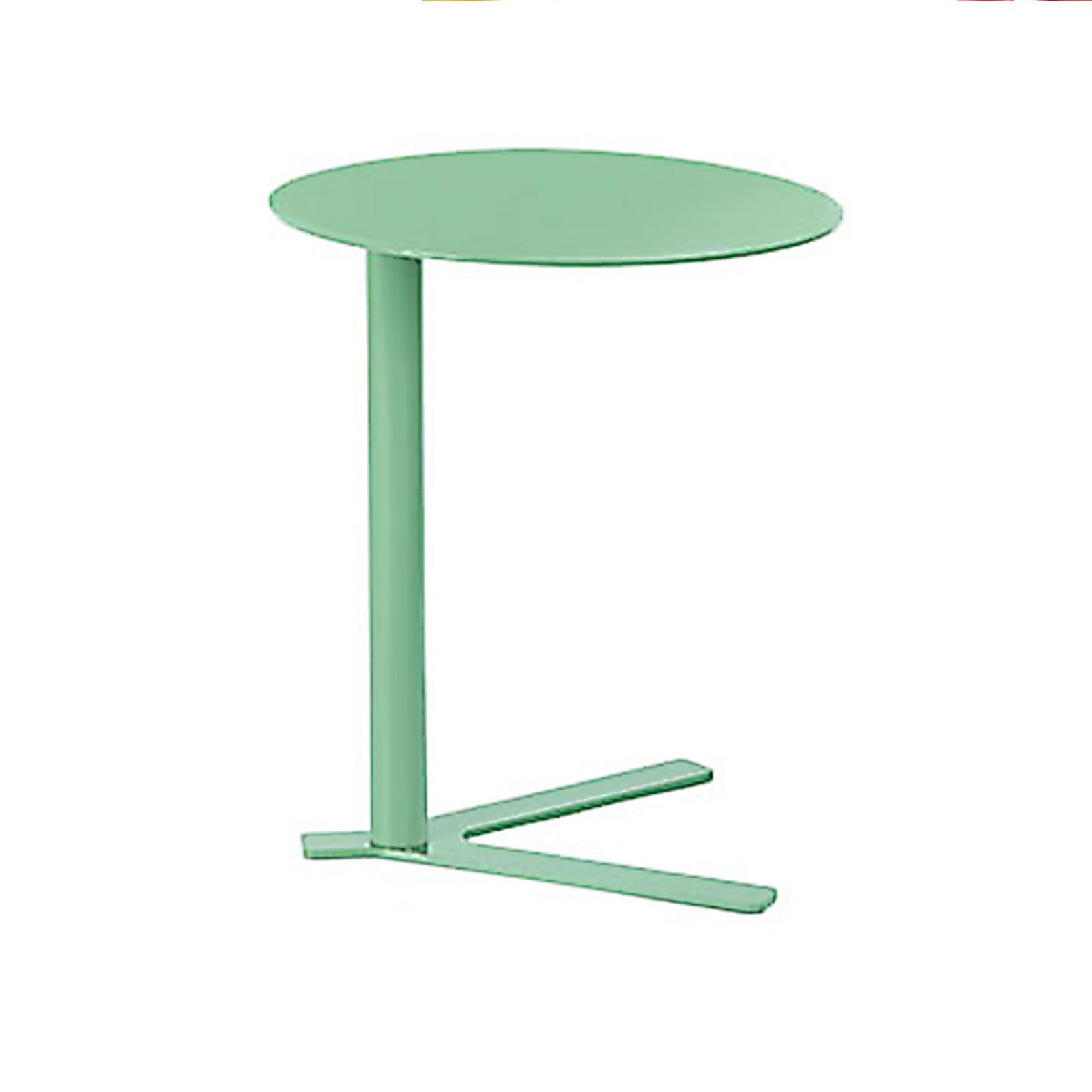 Table d'appoint en métal avec base en forme de Y stable et design