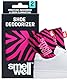 SmellWell Active Geruchsentferner - Schuhdeo - Bambusaktivkohle Geruchsabsorber - Feuchtigkeitsabsorber für Schuhe,Taschen und gegen Schweißfüße - lästige Gerüche - Pink Zebra, 1 Paar, 2 x 50g