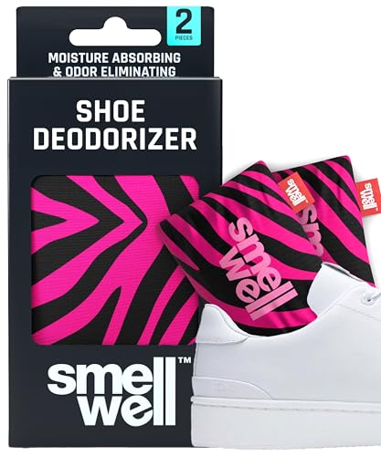 SmellWell Geruchsbeseitigende Luftreinigungsbeutel (2er-Pack, 100 g) Aktivierte Bambuskohle Lufterfrischer für den Einsatz im Fitnessstudio zu Hause Original pink zebra
