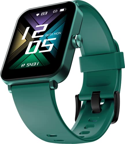Image of GOQii Smart Vital MAX 1.69'' HD Full Touch, Smart Notification, IP68, Smart Watch for Smart Phones with SpO2, HR, Sleep Tracking & Multi Sports Mode with 3 Months Personal Coaching - Green