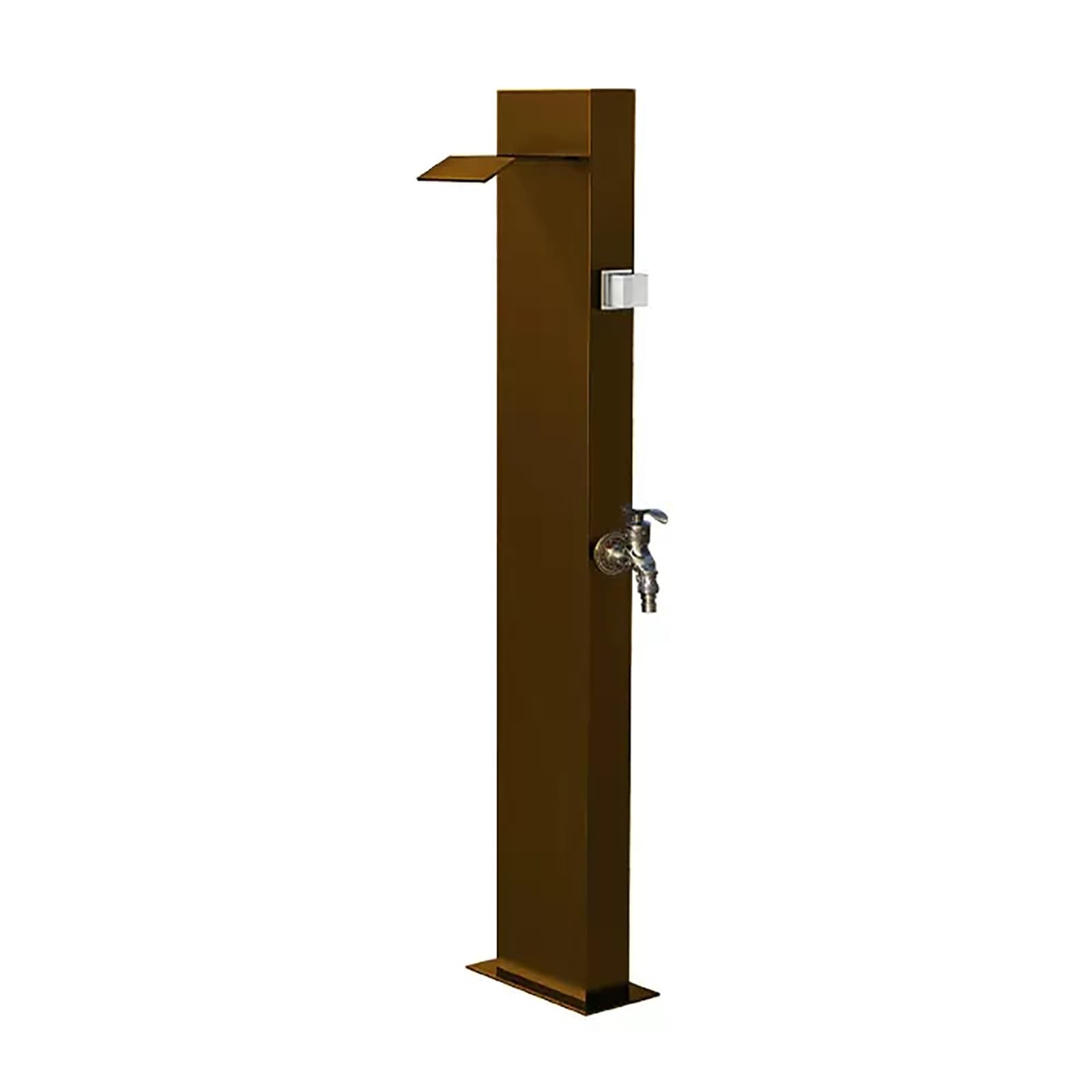 ZYCHSJXA Freestanding Garden Water Column with Faucet - Outdoor Tap, Floor Mount Irrigation Fountain Post, Anti-Freeze Yard Dispenser Hydrant (Brown) for Use