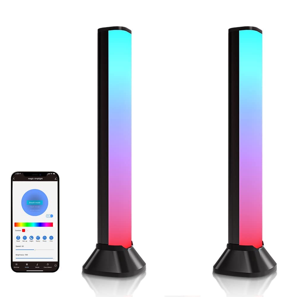 Buy LBJ [2 Pack] Smart LED Light Bars, RGB Flow Gaming Light Bar with