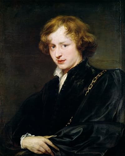 Affiche impression autoportrait par Anthony Van Dyck image sur toile décoration murale 60x90cm