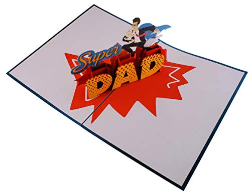 Igifts And Cards Super Dad 3D Pop Up Greeting Card - Happy Father's Day, Dad's Birthday, Super Hero Dad, Cool, Awesome, Inspirational, Funny, Perfect, Fun, Special Occasion #TOP4