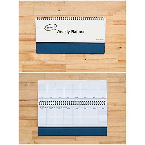 Undated Desk Weekly Daily Calendar Planner, Scheduler Memo Pad, Appointment Book, 11.8 X 4 Inches #TOP3