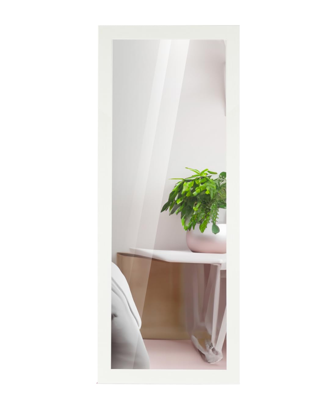 CHELY INTERMARKET Espejo Pared Cuerpo Entero 35x100cm-Marco Exterior 43x108cm MOD-146 Blanco