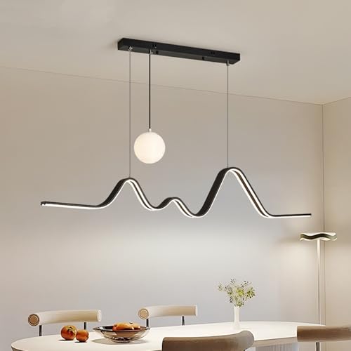 Lámpara de comedor lineal para iluminar cenas familiares en el salón