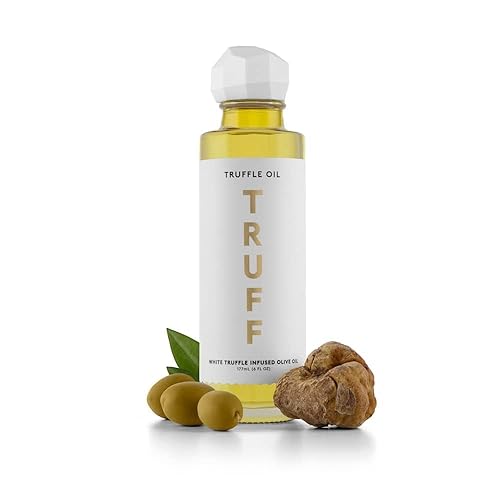 TRUFF Aceite de trufa blanca, aceite de oliva con infusión de trufa blanca, aderezo gourmet, condimento, adobo o llovizna, sin OMG, sin gluten, 6