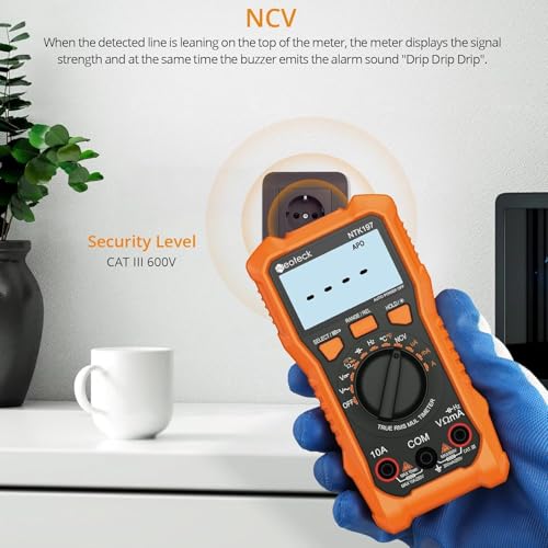 Image of Neoteck 2000 Counts Digital Multimeter Voltmeter Tester with NCV, LCD for AC /DC Voltage&Current, Resistance, Capacitance, Live Wire, Frequency, Temperature, Duty Cycle, Continuity, Diode Measuring | NCV Multi Tester for resistance, capacitance, live wire, frequency, temperature, duty cycle, continuity & diode
