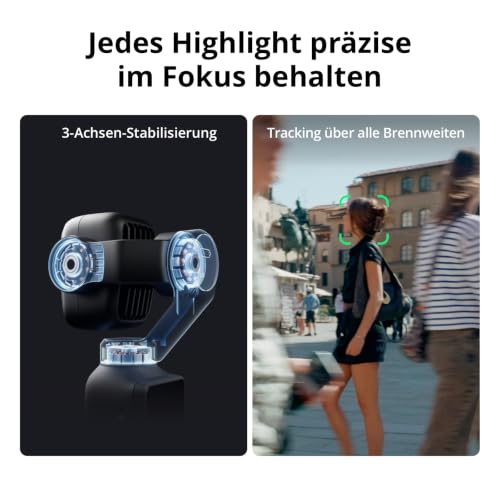 DJI Osmo Pocket 4P Standard Combo, 4K-Vlog-Kamera mit Dual-Objektiv