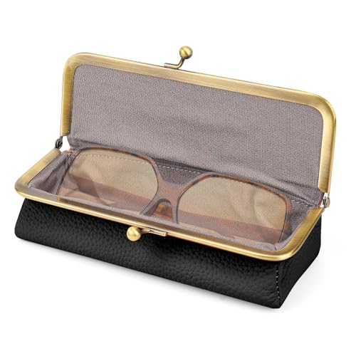 Linkidea Duże etui na okulary przeciwsłoneczne, Duże etui na okulary przeciwsłoneczne, Torba podróżna na okulary kompatybilna z RayBan Square/Aviator Reverse/Aviator Titanium/New Wayfarer (Czarne)