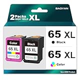 65XL Ink Cartridge Combo Pack Replacement for HP Ink 65 HP 65XL High Yield Works with HP Deskjet 3755 3772 3700 3722 3752 2600 2622 Envy 5055 5000 5070 5052 5014 Printer (1 Black, 1 Tri-Color)